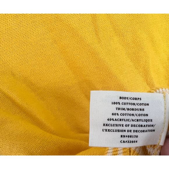 ANTHROPOLOGIE SPARROW sz S Loose Lines yellow cardigan vgucf - Picture 6 of 7